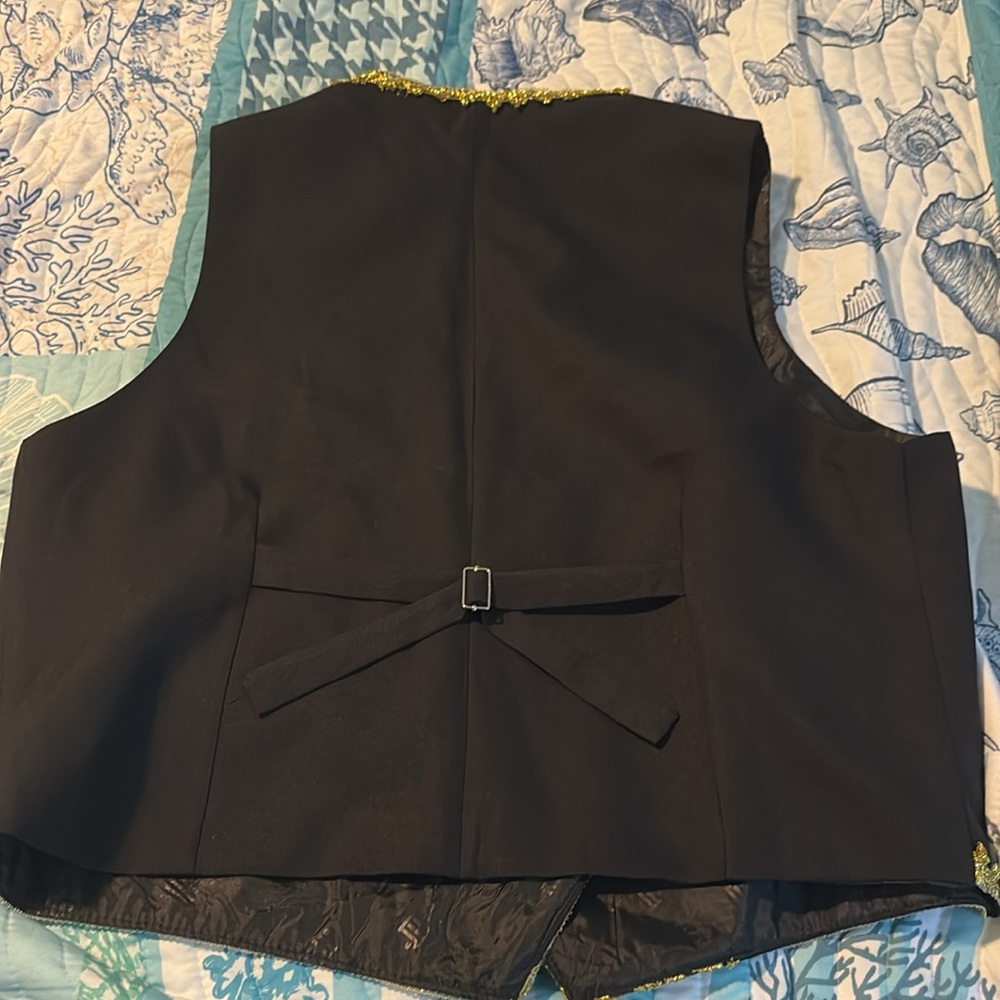 Black Blazer with Gold Embroidery - Elegant Men's Suit Jacket - Picture 3 of 6